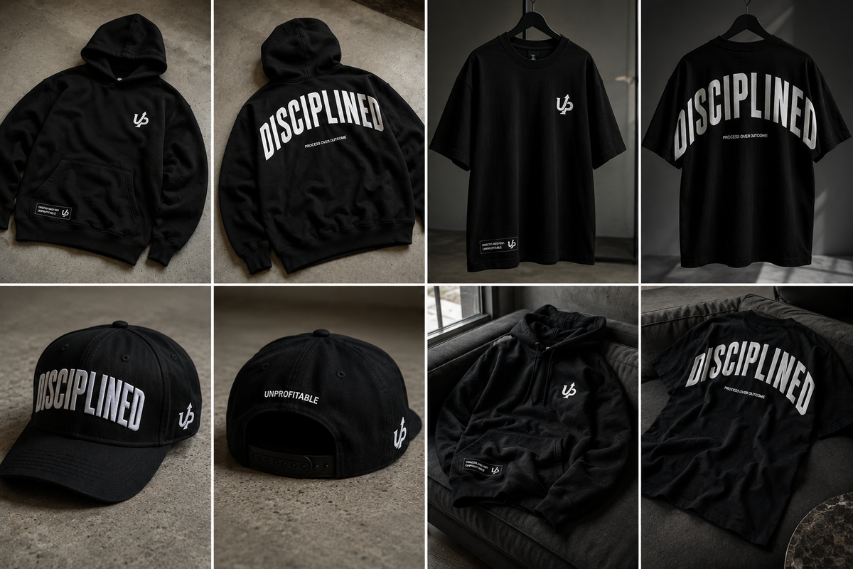 DISCIPLINED Structured Hat angled product set B